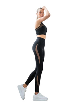 429 Leggings taille haute en noir