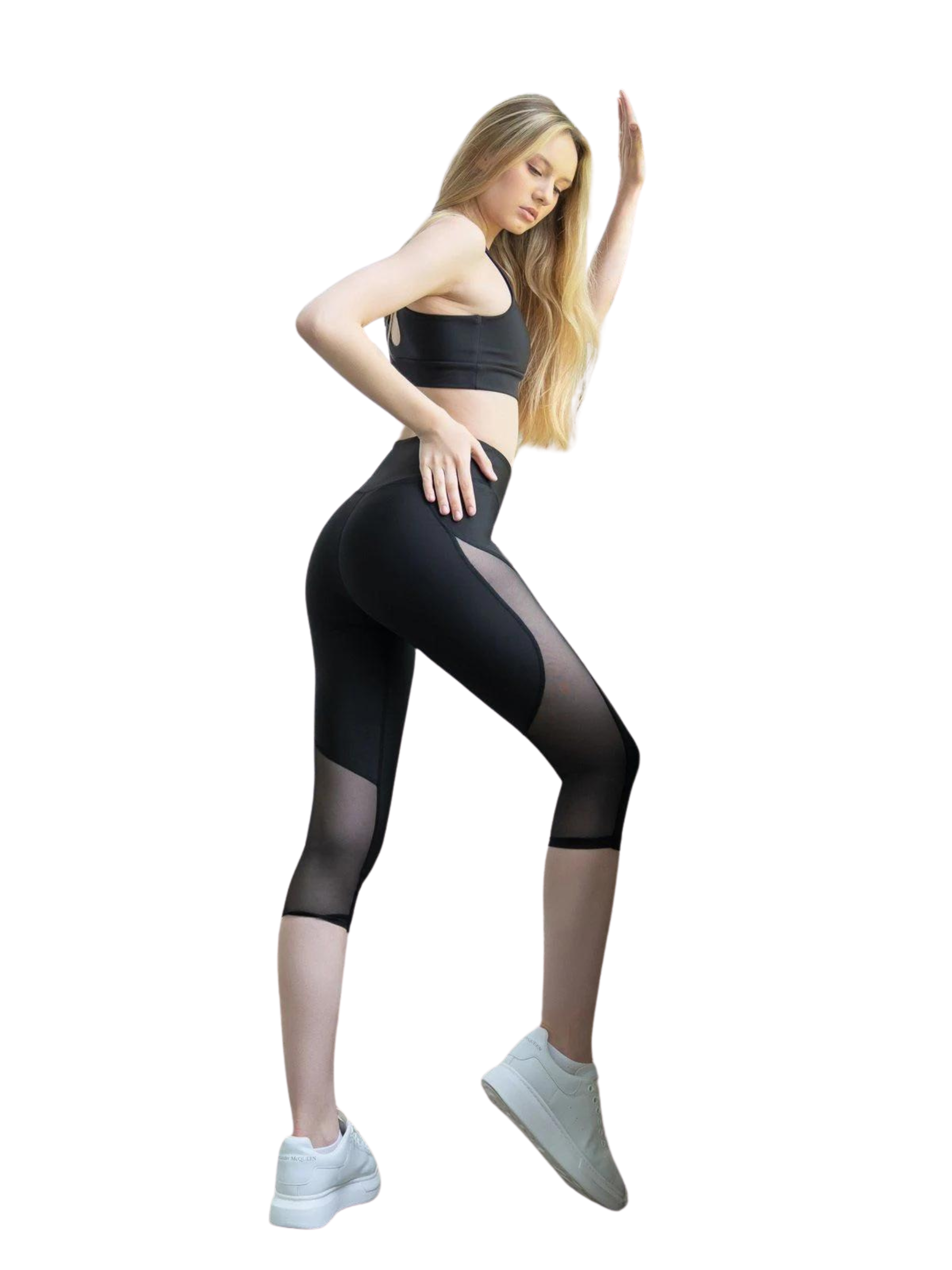 939 Leggings capri en noir