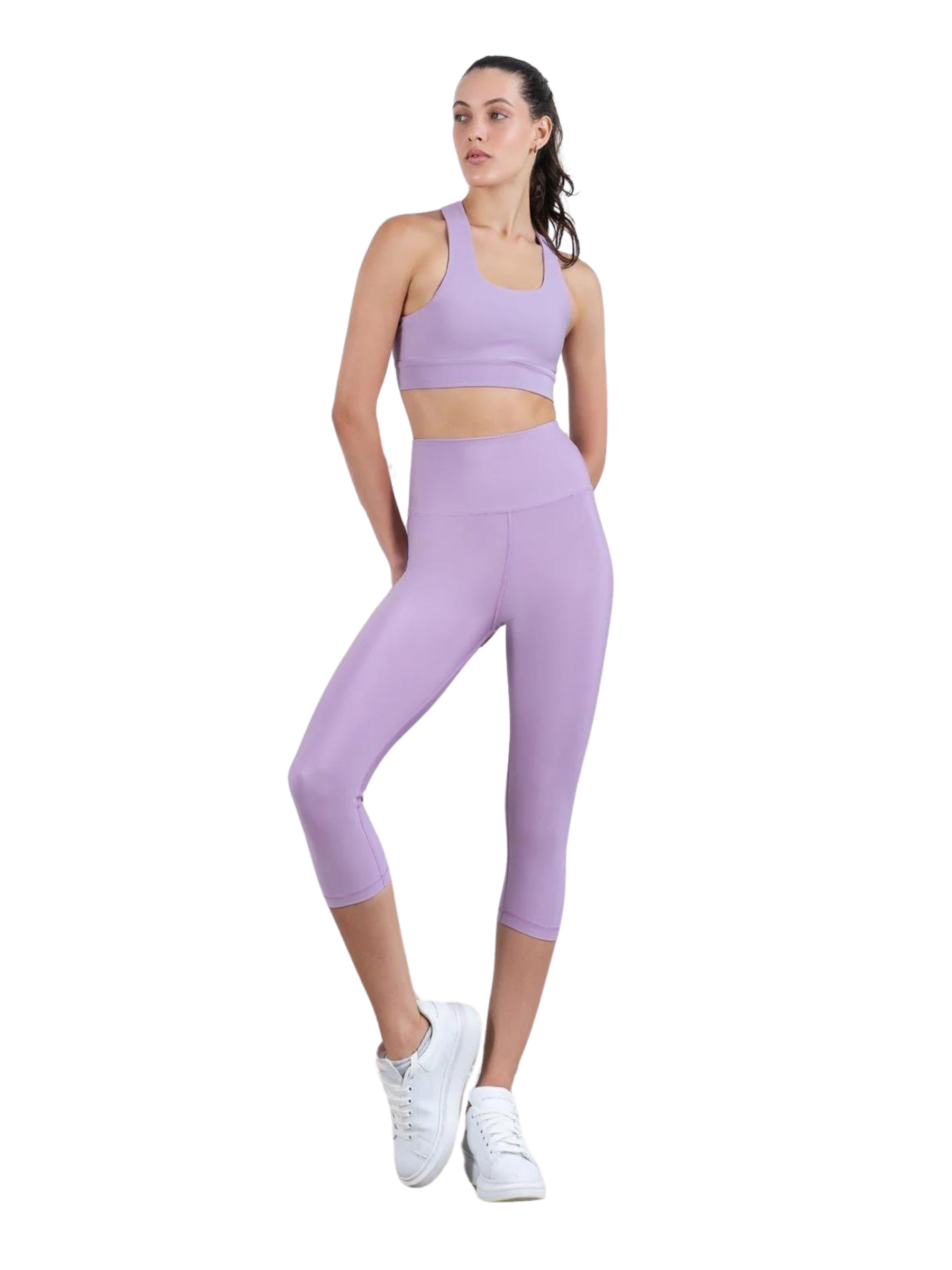 4316 Leggings capri de color morado