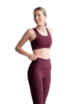 4312 Leggings Capri en bordeaux