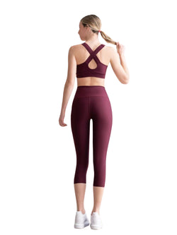 4312 Leggings Capri in Bordeaux