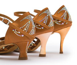 Zapatos de baile DQ L3M en bronce con strass