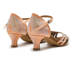 Zapatos de baile DQ L3M en color carne con strass