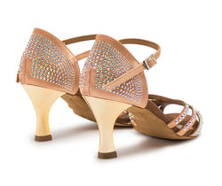 Zapatos de baile DQ L3M en color carne con strass