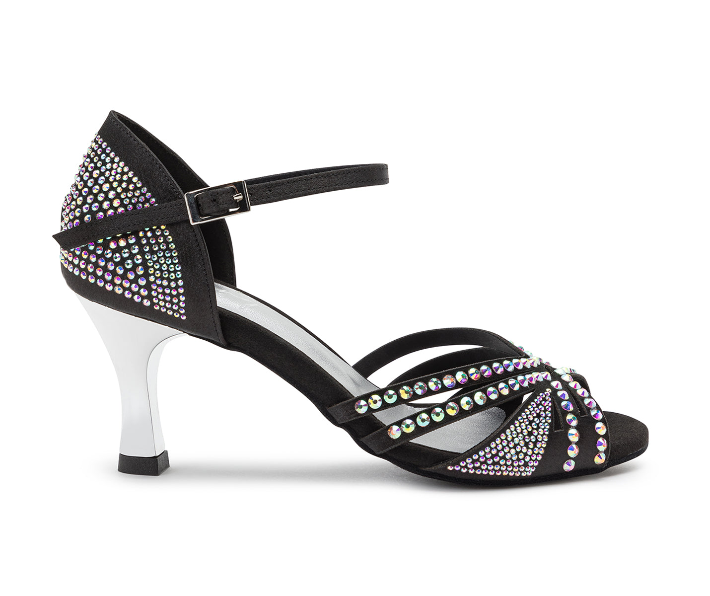 Scarpe da ballo DQ L3M in nero con strass