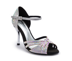 Zapatos de baile DQ L3M en plata con strass