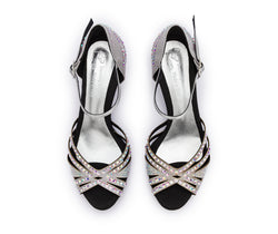 Zapatos de baile DQ L3M en plata con strass