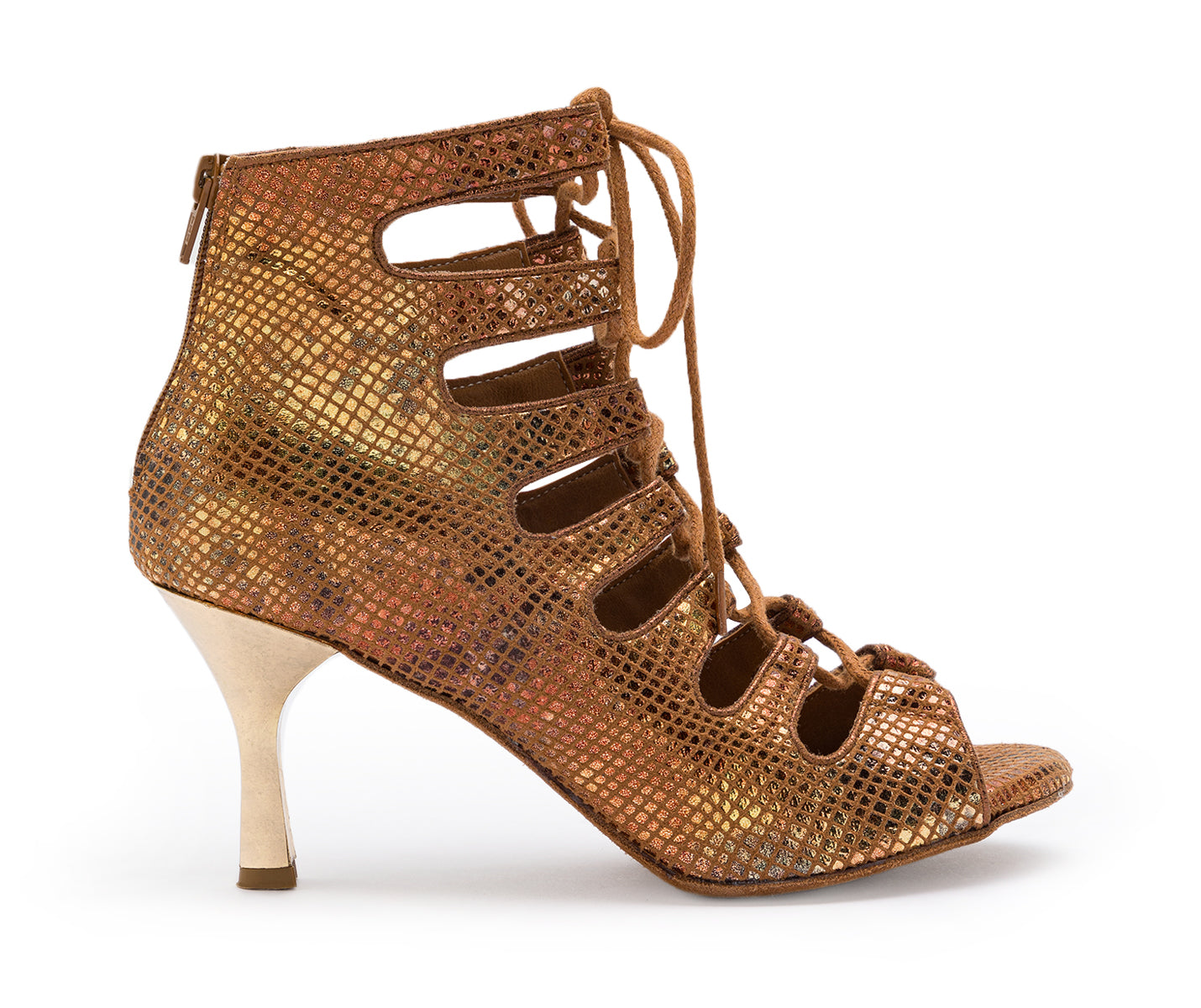 Electra Tanzschuhe in Bronze Piton