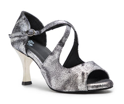 Orion dance shoes in silver Leather