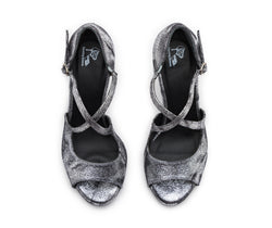 Orion dance shoes in silver Leather