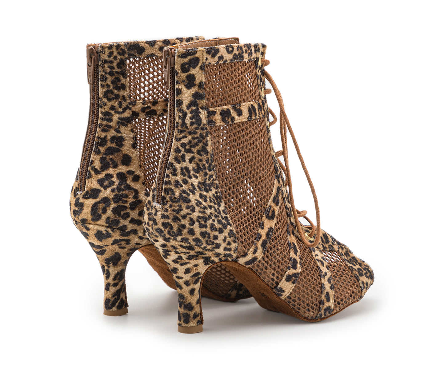 Tuttle Dance Shoes in Camel Leopard