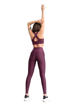 255 leggings de cintura alta en morado oscuro