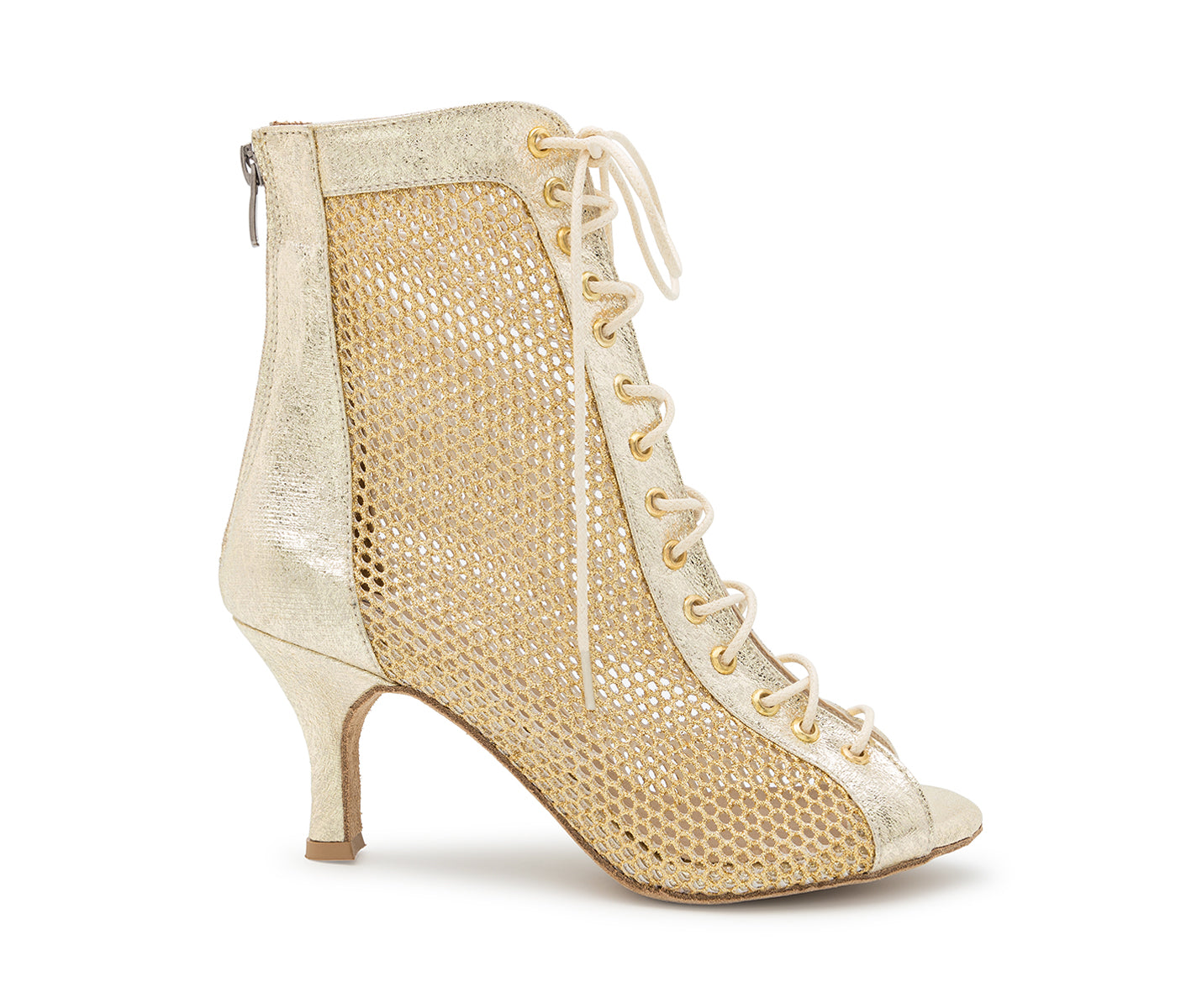 Halley heels dance shoes in gold glitter