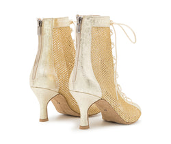 Halley heels dance shoes in gold glitter