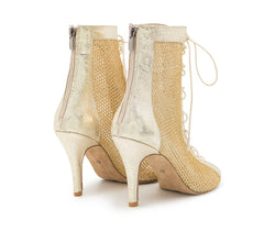 Halley heels dance shoes in gold glitter