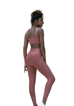 1095 High Waist Leggings in Dark Rosé