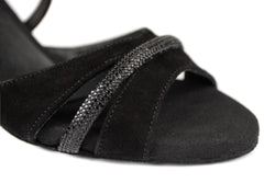 PD816 Tanzschuhe in Black/Sparkling Strapes