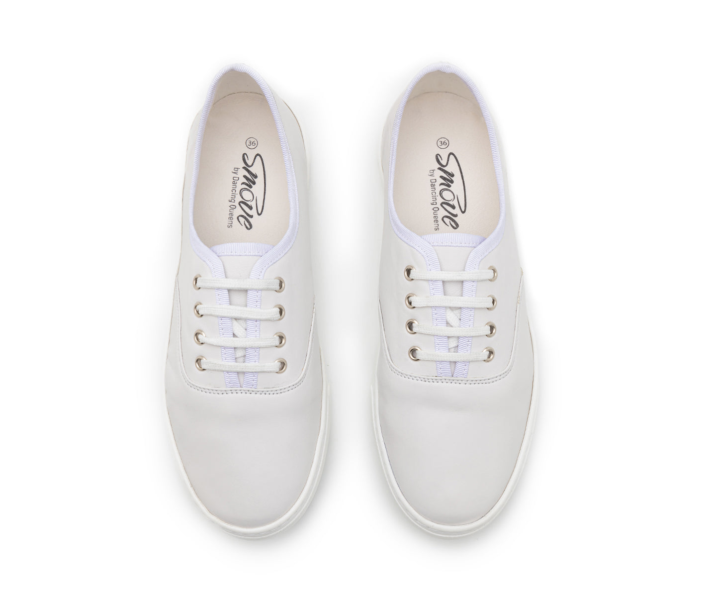 Smove Dance Sneaker en cuero blanco