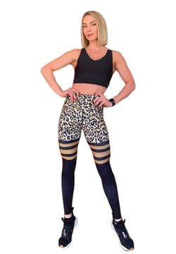 893 Leggings a vita alta in Leopardo