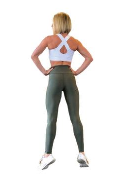 287 Extra high waist leggings in khaki