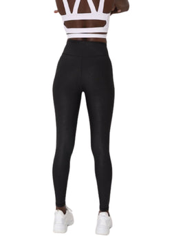 922 Leggings in pelle in nero in nero