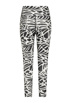 906 Leggings extra de cintura alta en blanco y negro