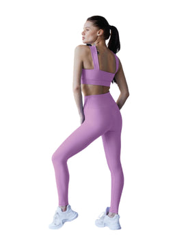 1044 Legging taille extra haute violet