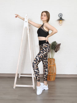 1080 Leggings extra-hauts en léopard