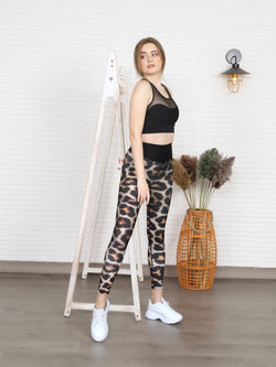 1080 Leggings extra-hauts en léopard