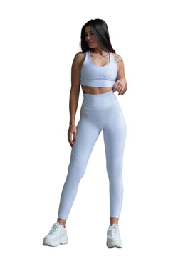 314 Leggings d'hiver taille haute en blanc