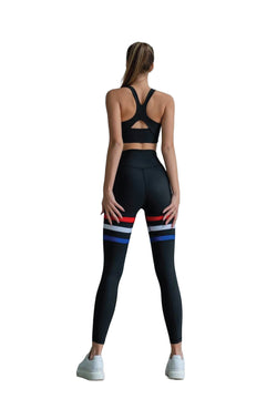 350 extra high waist leggings in black with stripes