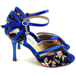 Zapatos de danza Naos en azul floreado