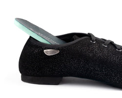 PD J001 salsa jazz dance shoes in black with suede sole