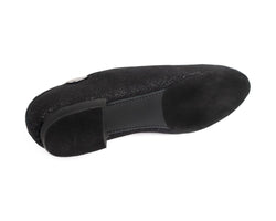 PD J001 salsa jazz dance shoes in black with suede sole