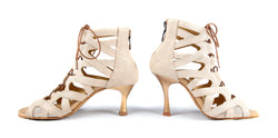 PD804 Chaussures de danse Net en beige or Snake