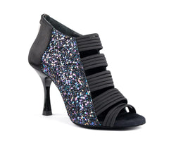 Scarpe da ballo PD811 PRO con glitter nero