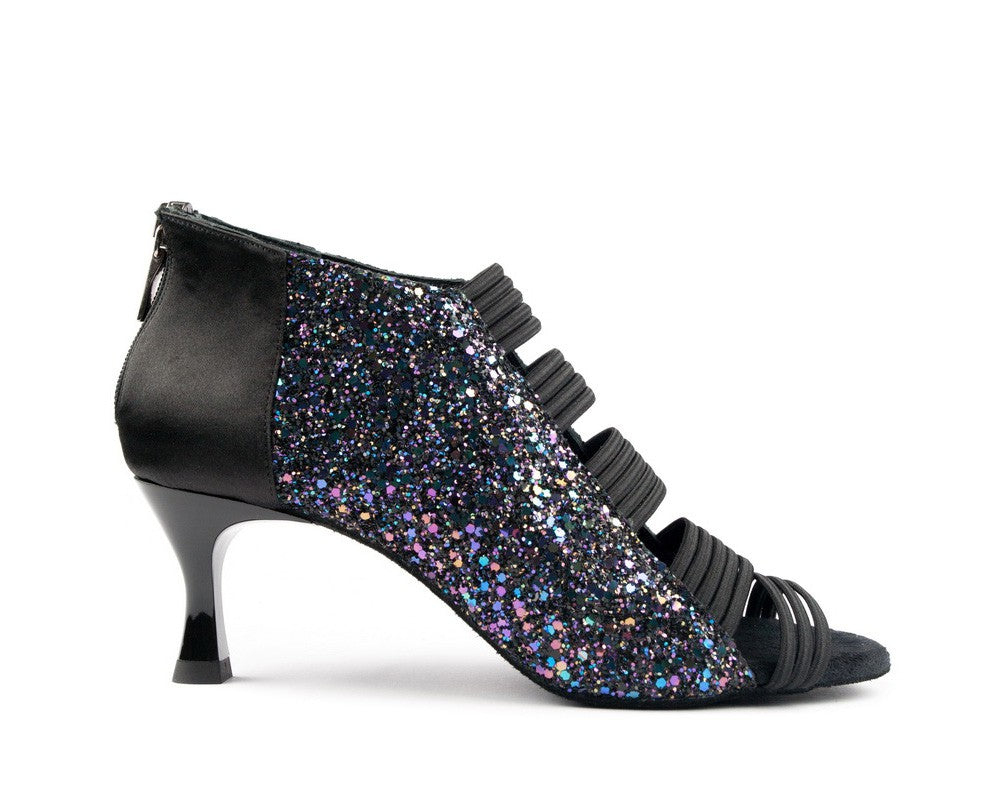 Scarpe da ballo PD811 PRO con glitter nero