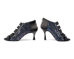 PD811 Chaussures de danse PRO en noir pailleté