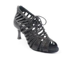 PD812 per dance shoes in Black Glitter