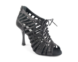 PD812 per dance shoes in Black Glitter