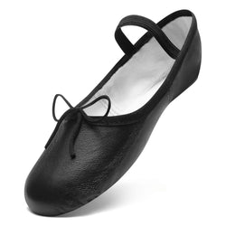 1003 Ballet Snaps Cuir en noir